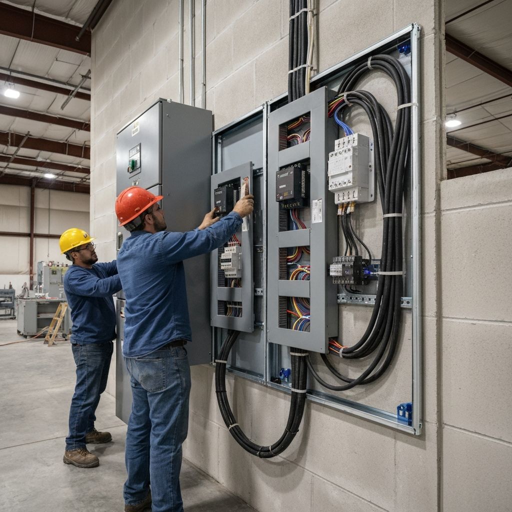 Электромонтаж коммерческих помещений Трехфазный электрощит для коммерческого объекта в Краснодарском крае